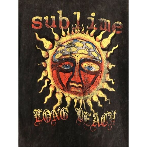 Sublime Long Beach Black Vintage Washed Band Tshirt Men’s Size Large - Picture 2 of 3